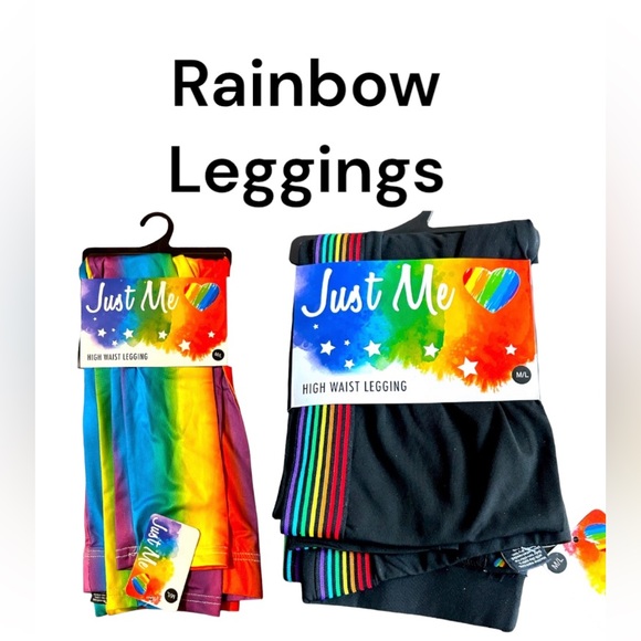 Just Me Rainbow Leggings Bundle - Picture 1 of 5